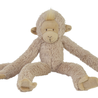 Hanging Monkey: super zachte knuffelaap in het beige