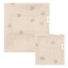 Hydrofiele doek en spuugdoek Wonder | 120x120cm/30x30cm | Sand | Koeka - Afbeelding 2
