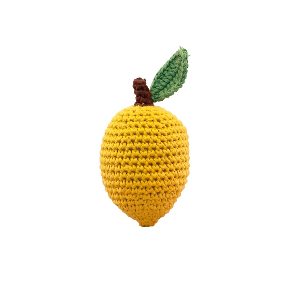 Grappige Positieve Citroen, 7,8cm Emotioneel Gehaakte Citroenpop met Ondersteuningskaart Mini Handgebreid Citroenspeelgoed Aanmoediging Vrolijk Cadeau voor Vrienden Verjaardag Huisdecoratie
