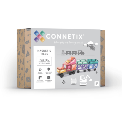 Connetix-transport-pack-pastel-50 stuks-magnetische bouwstenen