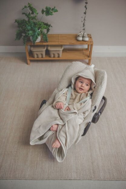 Koeka Omslagdoek Teddy Vik Sand 100x100 - Afbeelding 5